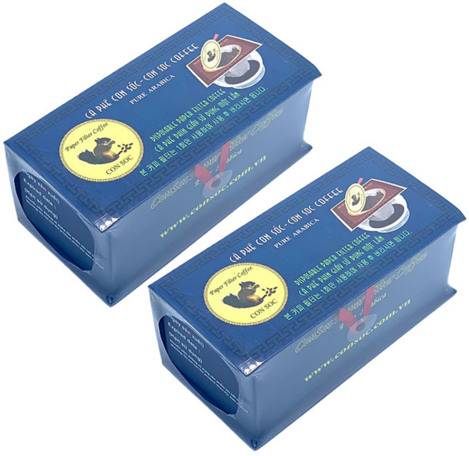 베트남 위즐커피 콘삭 루왁 다람쥐똥커피 아라비카 100% 드립백커피, 2박스, 10개입, 160g