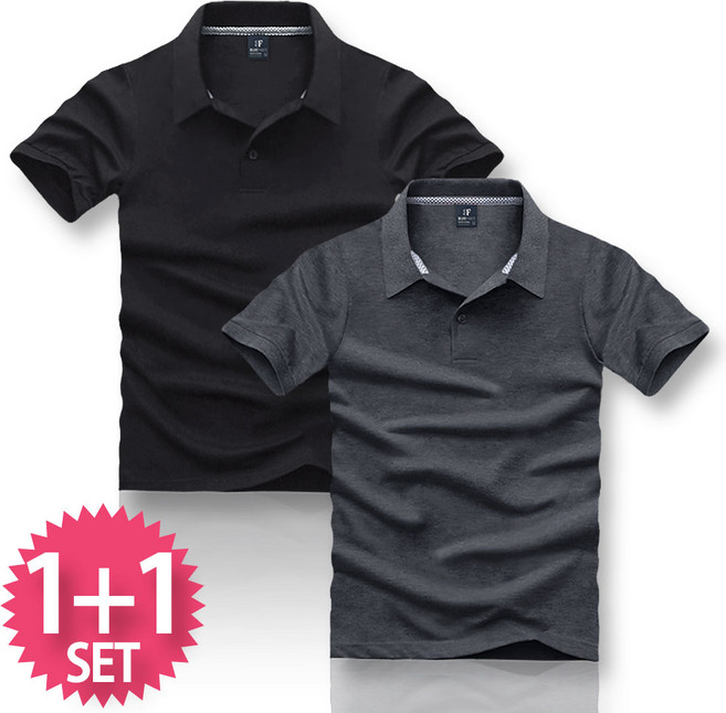 블루포스 바트 반팔 카라티 1+1 세트 [2장 묶음] 남자 티셔츠 남성 반팔티 단체티 남녀공용 커플티 여름 골프티 [국내생산]