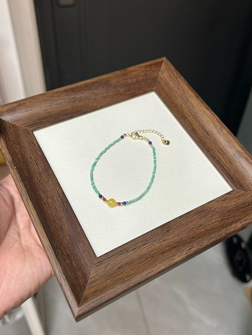 天然綠松石手鏈 2mm