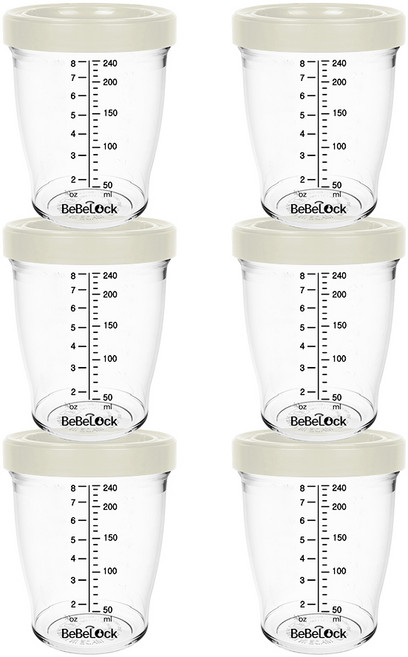 베베락 아이와 트라이탄 이유식용기 240ml (3+3개입), 1세트, 아이와 트라이탄 240ml(크림3P+크림3P), 1ml