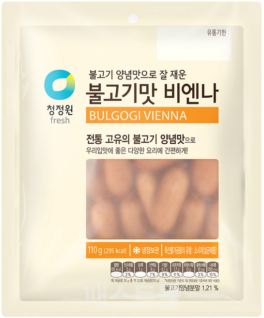 청정원 불고기맛 비엔나, 1개, 110g
