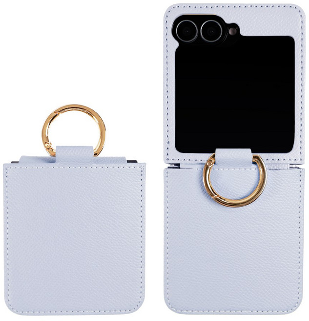 갤럭시 호환 Z플립5 가죽 케이스 힌지보호 카드수납 지갑 케이스