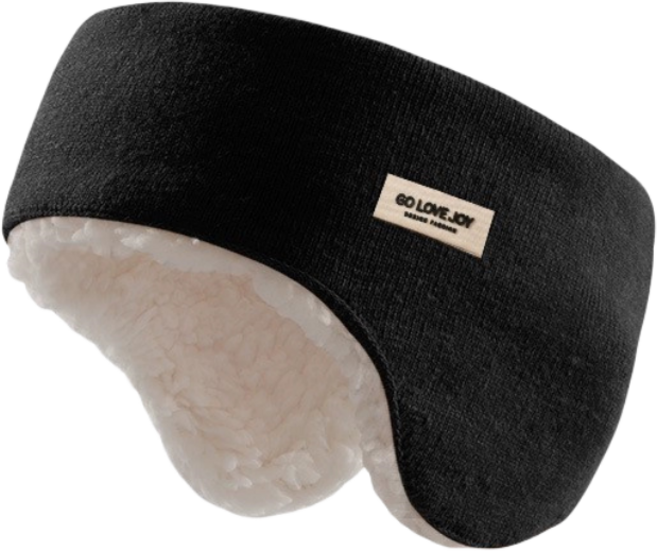 한현 밤 방음 귀마개 방한용 귀덮개 기모 보온 털 귀보온 귀방항, 블랙, 1개