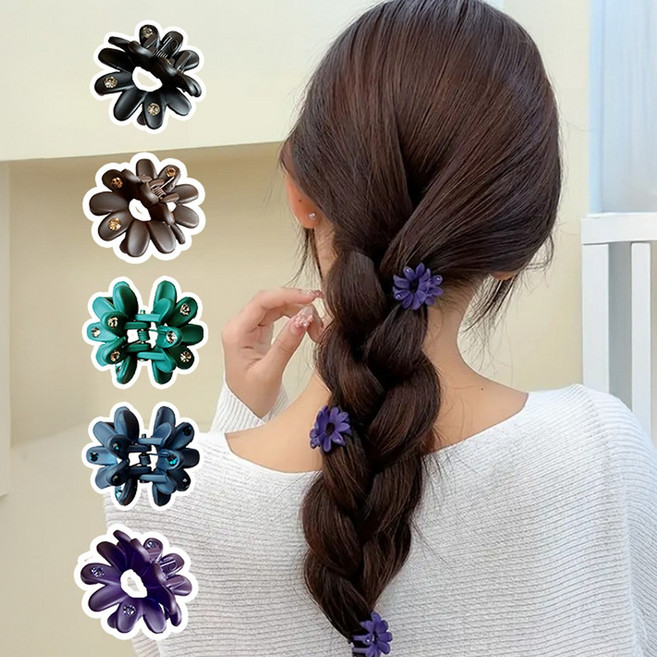 [HANNAL] 미니 큐빅 플라워 클립 집게핀세트