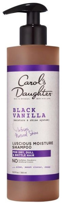 캐롤의 딸 곱슬머리 웨이브 또는 자연스러운 모발을 위한 블랙 바닐라 수분 황산염 프리 샴푸 건조하고 손상된 보습 헤어 케어 12 Fl Oz, 1개, 355ml