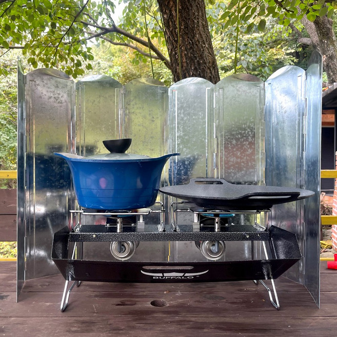 칼루스 8단 초대형 버너 바람막이 60 - 120cm, 실버, 1개