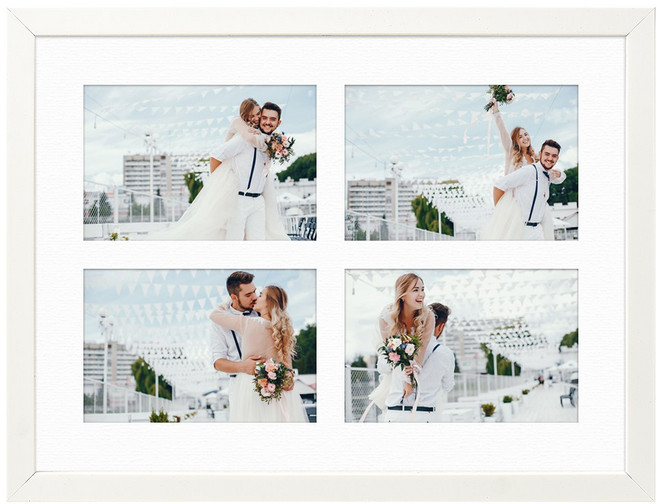 갤러리파크 4구 매트액자 돌잔치 웨딩액자 4x6인치 TS23 액자