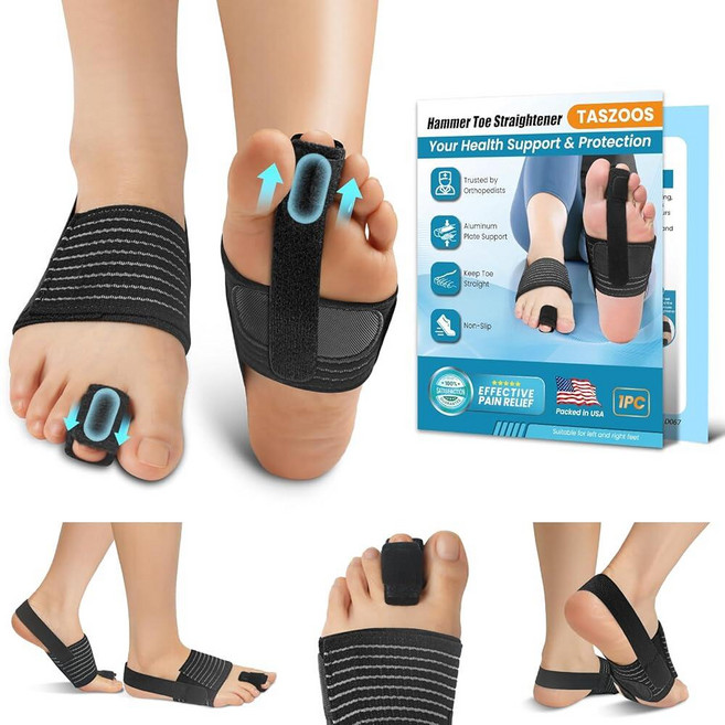 TASZOOS Hammer Toe Straightener - Adjustable Hammer Toe Corrector for Women & Men - Non-Slip Toe S, TASZOOS Hammer Toe Straightene