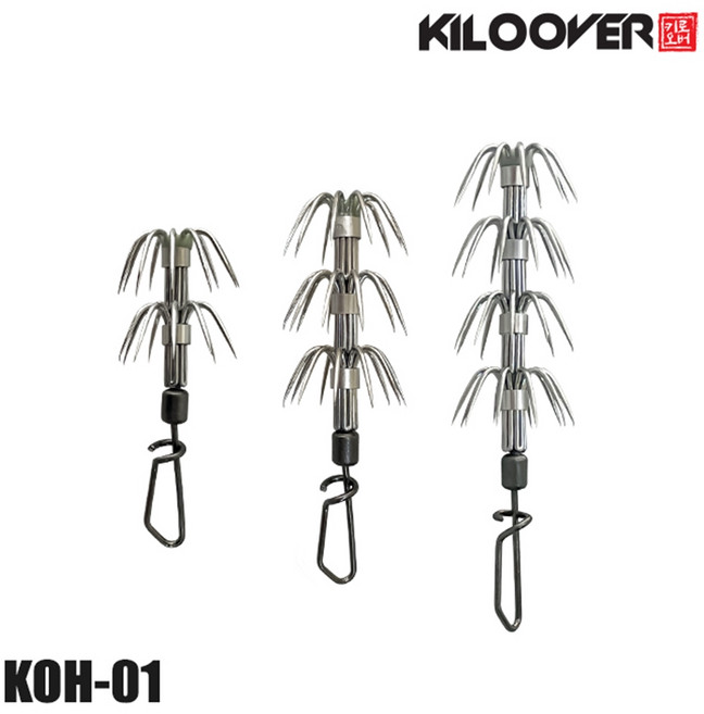 키로오버 오징어바늘 스위블에기훅 팜팜 KOH-01트리플, 1개
