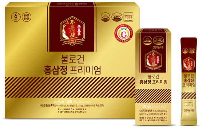 대동고려삼 불로건 홍삼정 프리미엄 홍삼스틱 100ml x 30포, 300ml, 1개