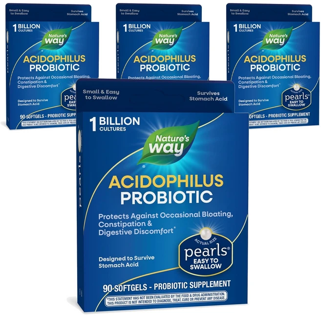 네이쳐스웨이 프로바이오틱 유산균 펄스 애시도필러스 소프트젤, 90정, 4개 - 쿠팡