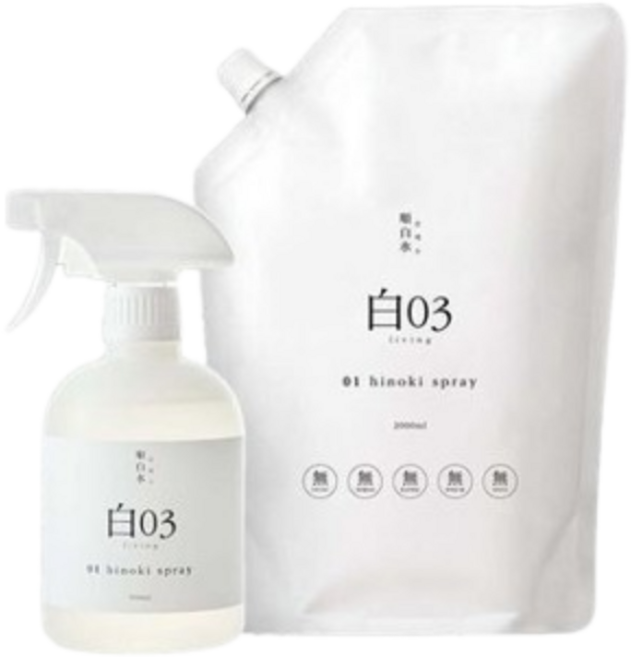 순백수 편백 스프레이500ml + 리필팩 2L, 1개, 2.5L