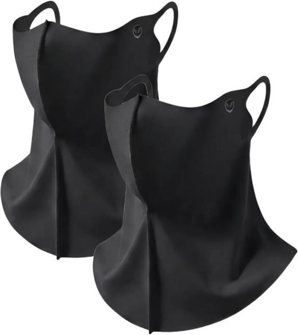 여름필수 모라 자외선차단마스크 등산 골프 1+1, 2개, Black