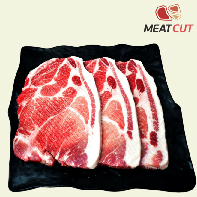 (내일도착) 미트컷 왕목살(목전지) 구이용, 1kg, 3개