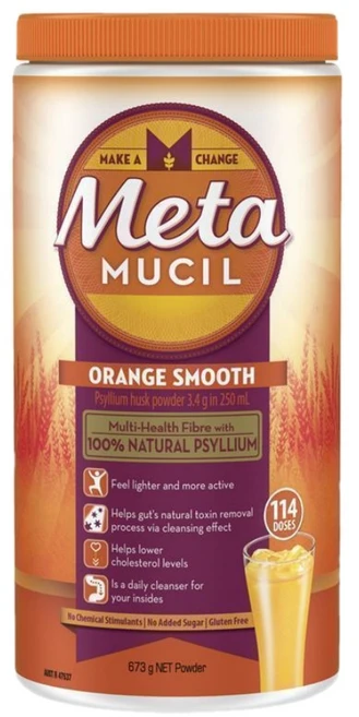 메타무실 슈가프리 스무스 오렌지맛 식이섬유 Metamucil Fibre Smooth Orange, 1개, 673g - 쿠팡
