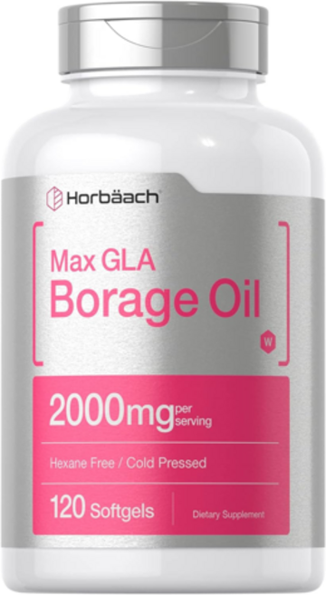 Horbaach GLA 냉압착 보리지 오일 2000mg 120소프트겔, 1개, 120정