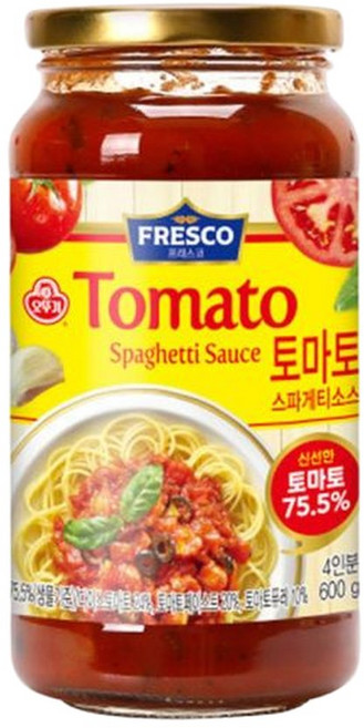 오뚜기 프레스코 토마토 파스타소스 600g X 3개/소스/파스타/스파게티/스파게티소스/파스타소스/토마토/토, 3개