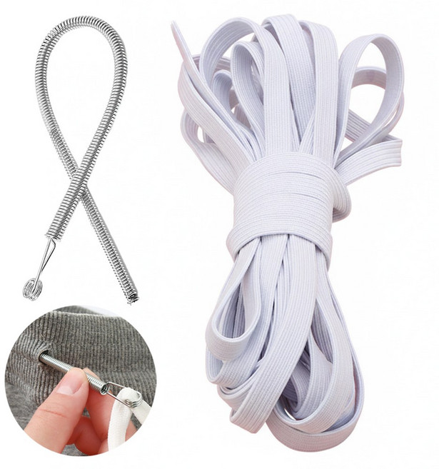 모브드 바지 고무줄 밴드 끼우개 5mm x 10M, 1개, 화이트