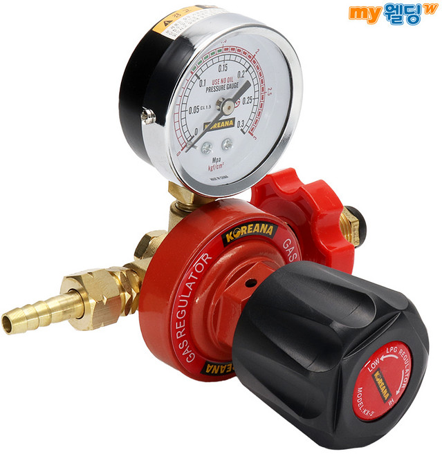 코리아나 LPG 조정기 레귤레이터 게이지 프로판 가스 압력 조절기 감압기, 1개
