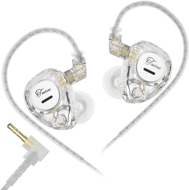 Keephifi KZ Taurus 유선 HIFI 게이밍 이어폰 IEM 인이어 이어폰, 노마이크, 투명