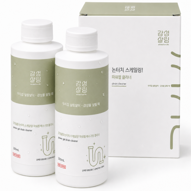 [배수관 스케일링] 감성살림 강력젤 배수구 세정제, 6개, 300ml