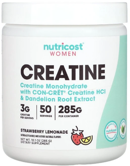 뉴트리코스트 우먼스 크레아틴 딸기 레모네이드 285g (10.1oz), 1개 - 쿠팡