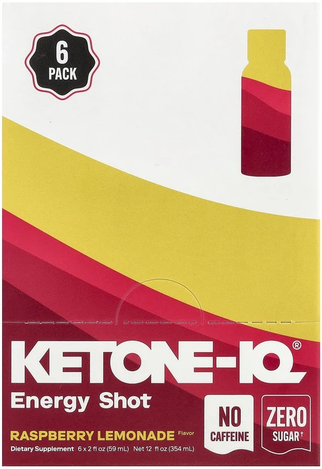 매우편하고 Ketone-IQ Energy 샷 라즈베리 레모네이드 카페인 무함유 6병 각 59ml(2fl oz) 끝내주게잘나가는상품, KetoneIQEnergy샷라즈베리레모네이드카페인무함유, 59ml - 쿠팡