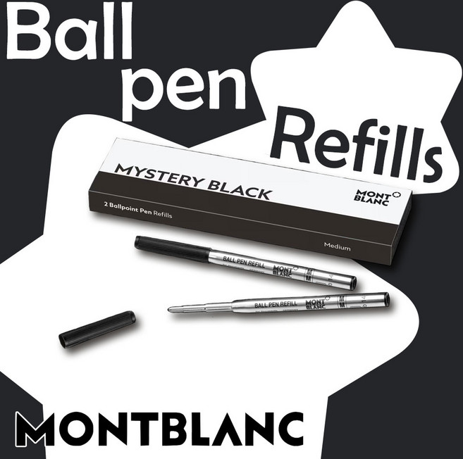 몽블랑 리필 제품모음 잉크 볼펜심 수성펜심, 볼펜심 2X1세트 블랙M심(보통심), 1개