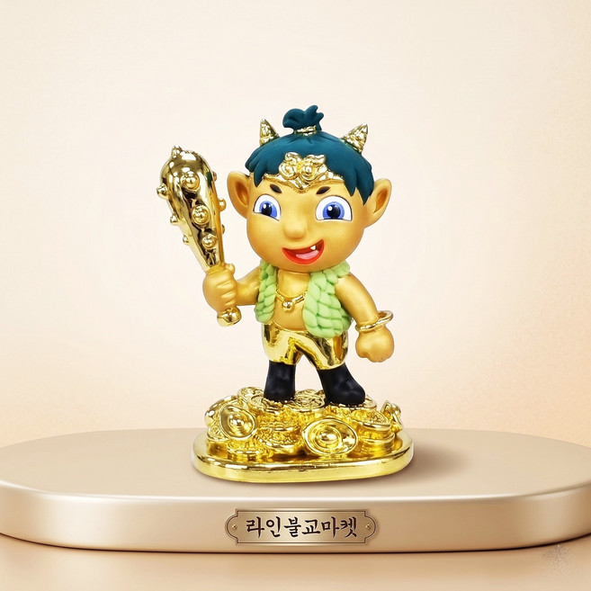 도깨비신 재물 행운 보물 재화 4종 캐릭터 빗자루 홍두깨 보따리 쌈지 도깨비인형, 홍두깨도깨비