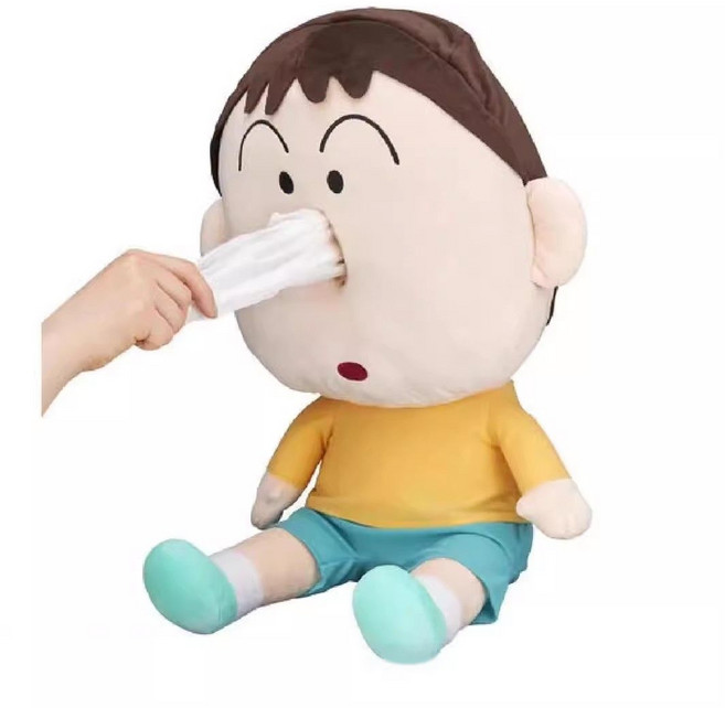 蠟筆小新創意車載抽紙盒, 1個, 阿呆公仔紙巾抽*55cm（普通款）