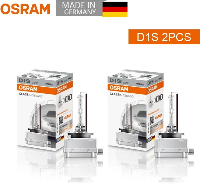 OSRAM Xenon HID CLASSIC 표준 램프 66140 오리지널 자동차 헤드 라이트 4200K 웜 페어 D1S