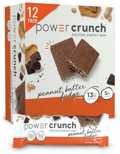 Power Crunch 파워 크런치 프로틴바 다양한 맛 프로틴 스낵 12개입, 1박스, 480g