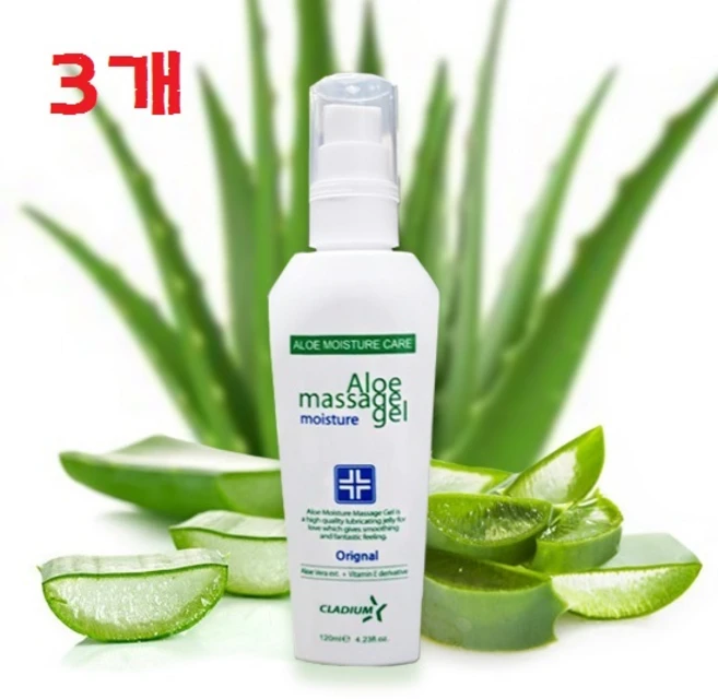 [클라디움] 알로에 모이스처 마사지 젤 120ml / 수용성 마사지젤 러브젤 여성 윤활제 식물성 무자극, 3개 - 쿠팡