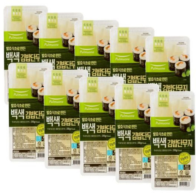 풀무원 백색 김밥단무지, 10개, 310g