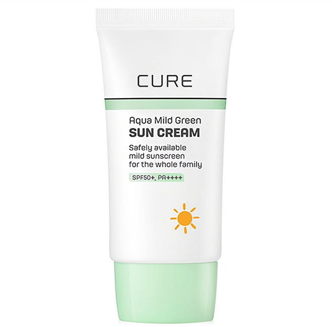 김정문알로에 큐어 아쿠아 마일드 그린 선크림 SPF50+ PA++++, 40ml, 1개