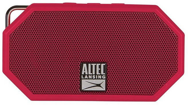 Altec Lansing 미니 H2O - 무선 블루투스 방수 스피커 플로팅 IP67 휴대용 강력한 베이스 풍부한 스테레오 시스템 마이크 30피트 범위 경량 6시, 레드