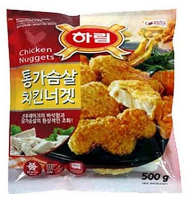 하림 통가슴살 치킨너겟, 4개, 500g