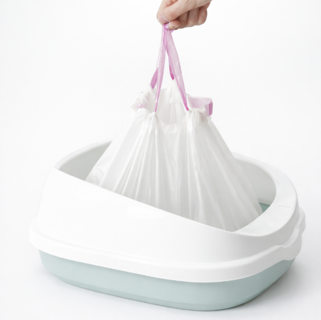 깔끔하고 튼튼한 고양이 배변봉투 3롤세트, 1개