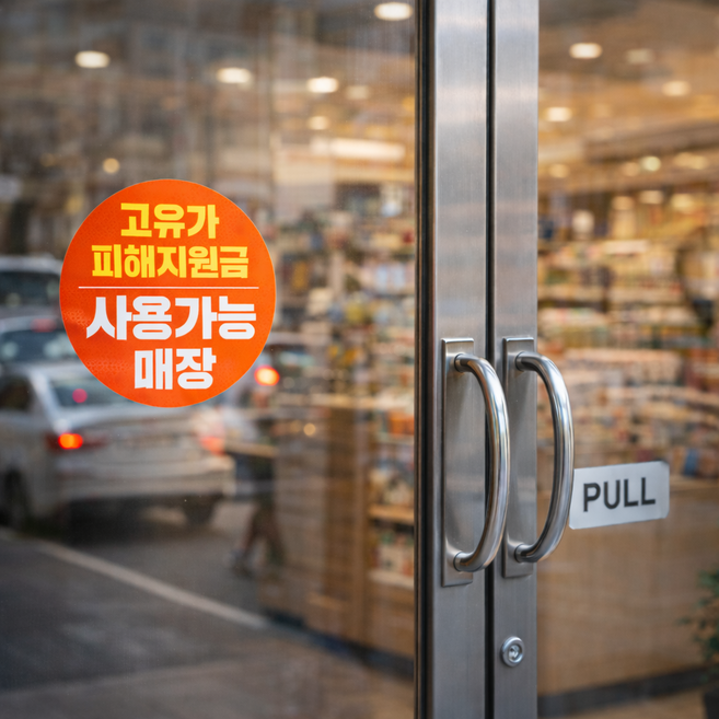 인쇄공작소 고유가피해지원금 스티커, 1개, 20x20cm