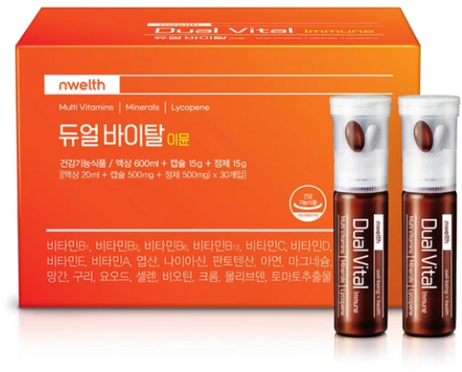듀얼 바이탈이뮨 30일분 (액상+캡슐+정) 멀티비타민, 1개, 30개