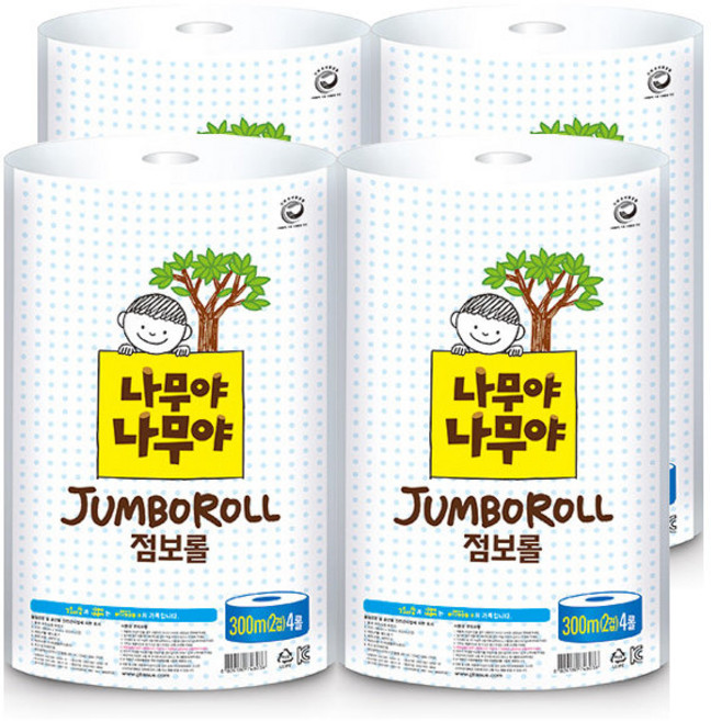 잘풀리는집 나무야나무야 점보롤 300m(2겹)x16롤 1박스 정품점보롤, 300m, 4개입, 4개