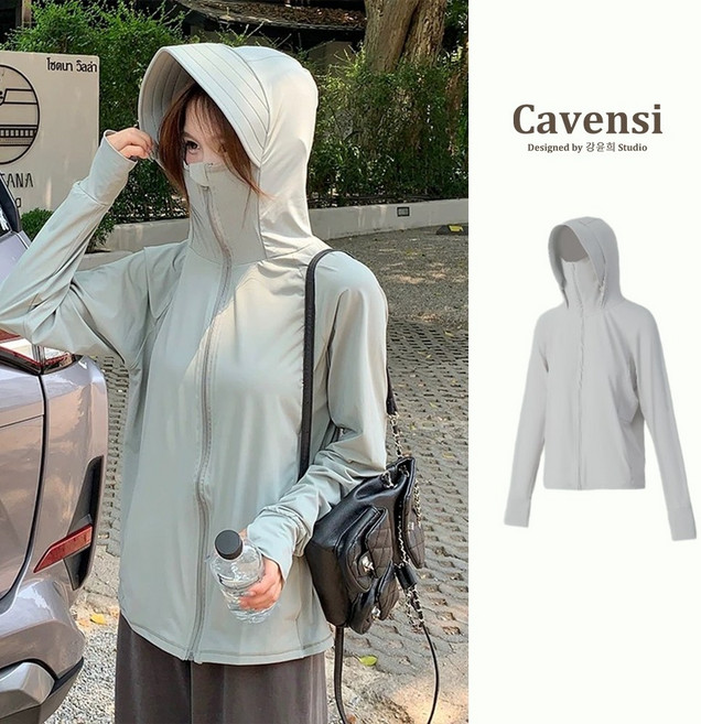Cavensi 本原紗防曬涼感外套 UPF50 中長版 A134