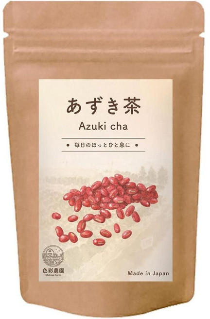 Shikisai farm 일본직구 일본산 아즈키 티백 무첨가 4g x 40포 팥차 무카페인 컬러팜, 사이즈