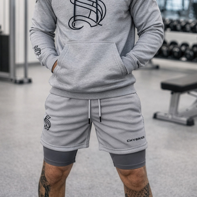 하이브리드 투인원 남자 레깅스 반바지