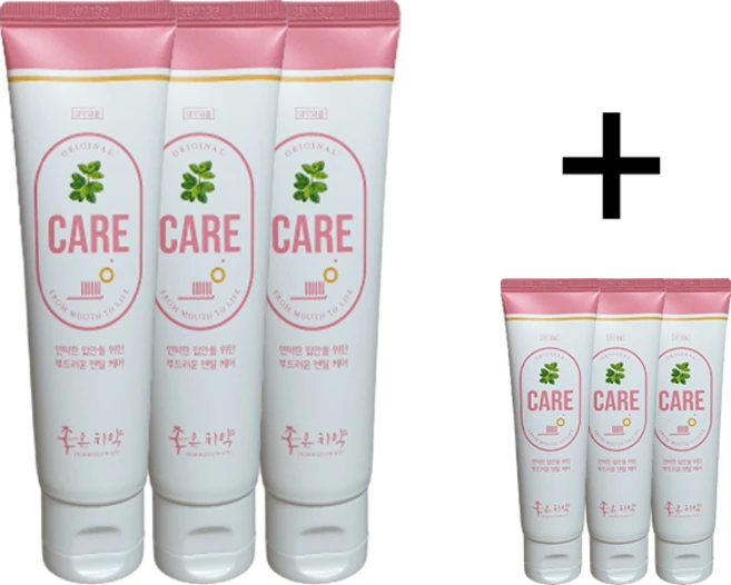 천연 시린이 입냄새 구취제거 임산부 항암 구내염 잇몸에 좋은치약 케어 120g 3개 + 30g 3개, 1개 - 쿠팡