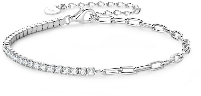 모이사나이트 925 순은 팔찌 여성 패션 정교함 우아하다 체인 팔찌 주얼리 생일선물