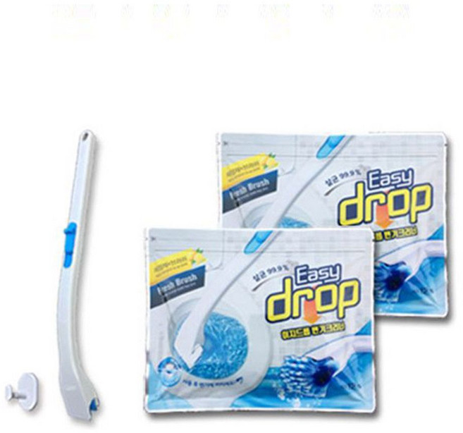 일회용 변기세제 청소용브러쉬 화장실 변기클리너 2팩, 블루_화이트머스크, 블루_화이트머스크