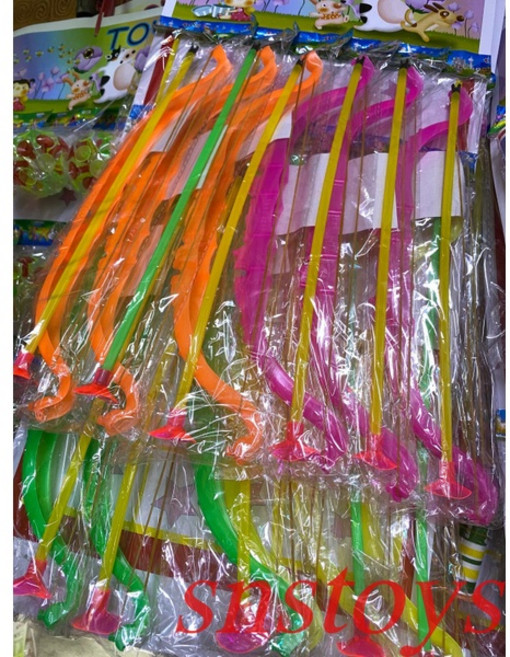 SNS 古早味 懷舊童玩 塑膠弓箭組 長36公分 (12入/組), 1個