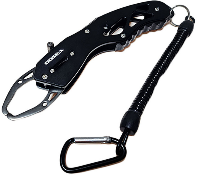GOSEA 스내치 립그립 낚시 물고기 집게 피쉬 랜딩 그립 GSF-T01, 1개, 블랙(GSF-T01-BK)