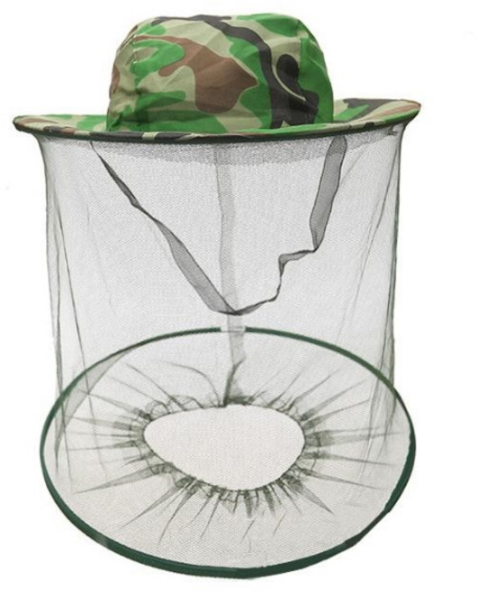 본라이프 얼룩 방충모자 얼굴보호망 모기장 얼굴보호 벌레망 방충망 그물 머리모기장 등산낚시모기장 벌초모자 캠핑 농사 양봉모자 등산 모기장 모기 말벌 차단 그물모기장 모자 방충망사